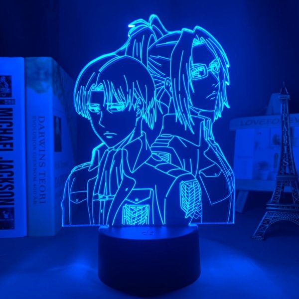 LEVI X HANGE LED ANIME (ATTACK ON TITAN) Otaku0705 TOUCH Official Anime Light Lamp Merch