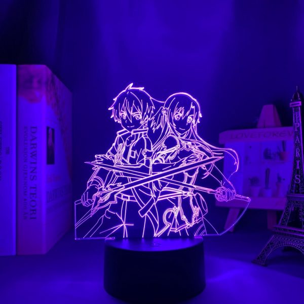 KIRITO + ASUNA+ LED ANIME LAMP (SWORD ART ONLINE) Otaku0705 TOUCH +(REMOTE) Official Anime Light Lamp Merch